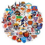 Autocollants de basket - ball pour fan de sport, etiquettes etanches pour bagages, ordinateur portable, ... Autocollants de basket - ball pour fan de sport, etiquettes etanches pour bagages, ordinateur portable, ...