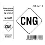 Autocollant - cng - mthane - 6, 5 x 7, 5 cm - rsistant - directive europenne