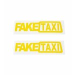 Autocollants fake taxi couleur jaune 3, 5 x 15 cm 2 pezzi