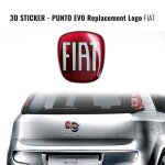 Autocollant 3d - fiat - punto evo - logo arri�re - dimensions 71x65mm - non original