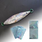 Autocollants de leurres de p�che etanches, 10 pi�ces, film adh�sif r�fl�chissant st�r�oscopique, bande ...