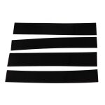 Autocollant de moulage de pilier de surface de miroir noir brillant, garniture de poteau de style 4d, ...