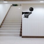 Autocollant mural de panier de basket - ball cratif, sparadrap d'art de salon pour la maison, en pvc, ...
