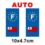 Autocollant plaque immatriculation auto drapeau tonga