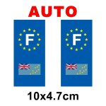 Autocollant plaque immatriculation auto drapeau tuvalu