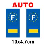 Autocollant plaque immatriculation auto drapeau ukraine