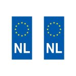 Autocollant plaque immatriculation pays europ�ens eurologo moto portugal