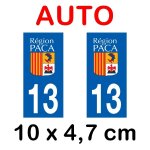 Autocollant plaque immatriculation voiture dpt 13 bouches du rh�ne
