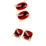 Autocollant de plong�e sous - marine etanche, 4 pi�ces yd40