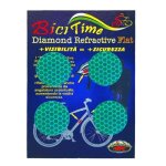 Autocollants r�fractifs - 4r quattroerre. it - cercles vert - 3 x 3 cm - lot de 4 pi�ces - s�curit� v�lo ...