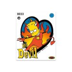 Autocollant - bart devil - 14 x 16 cm - noir - r�sistant - personnalisation voiture / moto / casque