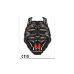 Autocollant - non sp�cifi� - chien molosse - 10 x 12 cm - noir - r�sistant et durable