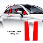 Couvre pilier central - fiat - 500 abarth - autocollants stickers - rouge - r�sistant aux rayures