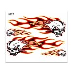 Autocollant sticker crnes flammes, 35 x 25 cm