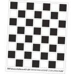 Autocollants dcoratifs - non spcifi - echecs damier - 56 carrs - noir - 2. 5 cm de hauteur