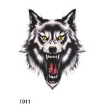 Autocollant sticker - maxi decor - loup mchoire - 35 x 50 cm - noir - rsistant et durable