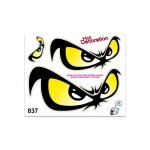 Autocollant sticker yeux no fear, 14 x 16 cm