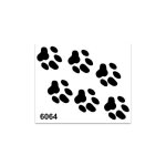 Autocollant sticker petites pattes noir, 10 x 12 cm
