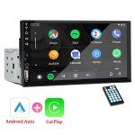 Autoradio bluetooth 7 pouces hd android auto & apple carplay filaire usb, aux, sd tlcommande