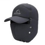 Autumn winter warm hat windproof cycling cap women men solid color thicken climbing lei feng cap ear ...