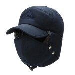 Autumn winter warm hat windproof cycling cap women men solid color thicken climbing lei feng cap ear ...