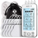 Auvon 4 canaux appareil d'lectrostimulation ems / tens pour le soulagement de la douleur, avec 24 modes ...