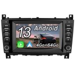 Awesafe 8'' autoradio 4g android 13 4go + 64go pour mercedes - benz classe c classe clc w203 (2008 - ...