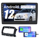 Awesafe autoradio android 12 pour fiat 500 (2016 - 2019) 1go + 32 go 9'' ecran tactile avec carplay android ...