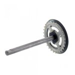 Axe de p�dalier rms pour mobylette piaggio 50 ciao 1980 - 1988 188073 / 610348m / 28 dents neuf