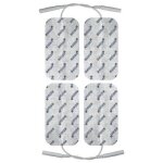 Axion - 4 electrodes 10 x 5 cm compatibles avec les appareils utilisant une connexion a fiche de 2 mm ...