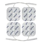 Axion - 4 electrodes 5 x 5 cm - avec connexion a fiches de 2 mm - autocollantes