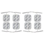 Axion - 8 electrodes 40 x 40 mm - avec connexion a fiches de 2 mm - autocollantes