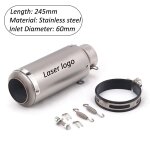 B - 60mm - s. c laser silencieux de moto a enfiler, yamaha r3 mt07 fz6 gsxrfemale cbr600rr z750 z900 ...