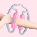 Bâton de massage de pilates de yoga de forme physique de 4 roues de masseur de rouleau de forme d'u pour ... Bâton de massage de pilates de yoga de forme physique de 4 roues de masseur de rouleau de forme d'u pour ...