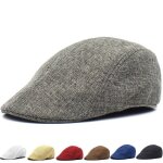 Bret noir pour hommes, casquette de cowboy, golf, conduite, cabbie plat, casquette de journal, et, ...