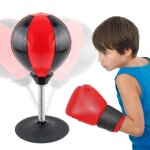 Balle de boxe verticale r�glable pour enfants de 3 a 10 ans, avec gants, sac de boxe avec support, ensemble ...