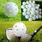 Balle de pratique de golf creuse en plastique boule de trou vide boule d'exercice int�rieure lq155