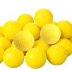 Balles de golf jaunes en mousse pu, 10 pices, entranement en intrieur et en extrieur, aide a la pratique ...