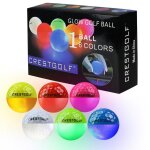 Balles de golf lumineuses led, 6 pices, temps d'clairage de 50 heures, rsistantes a l'eau, lueur dans ...