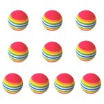 Balles de golf en mousse ecologique, 10 pices, eponge arc - en - ciel jaune / rouge / bleu, aide a l'entrane ...
