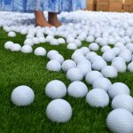 Balles de golf en mousse pu blanche, 10 pices / paquet, pour sports de plein air, pour pratique en intrieur ...