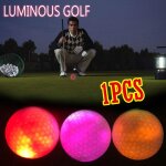 Balles de golf de nuit lumineuses et lumineuses, rutilisables, couleur ramdon