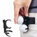 Balle de golf en plastique noir, clip pliable, outil d'entra�nement sportif pour golfeur, 1 pi�ce