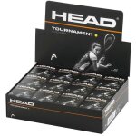 Balle de squash avec point jaune simple head tournament (x12)
