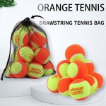 Balles de tennis de plage orange pour débutants, en caoutchouc souple avec sac en maille, balle d'entraînement ... Balles de tennis de plage orange pour débutants, en caoutchouc souple avec sac en maille, balle d'entraînement ...