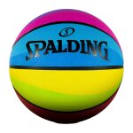 Ballon de basket spalding rainbow sz5 rubber basketball jaune 5 Ballon de basket spalding rainbow sz5 rubber basketball jaune 5