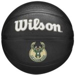 Ballon de basket - wilson - team tribute milwaukee bucks - taille 3 - unisexe - noir