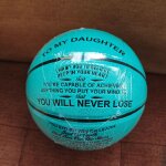 Ballon d'entranement en cuir grav pour anniversaire, cadeaux de basket - ball pour fils avec mon fils, ...