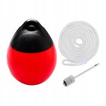 Ballon gonflable fender pour bateau, rouge avec corde blanche