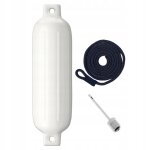 Ballon gonflable en forme de bateau blanc avec corde noire
